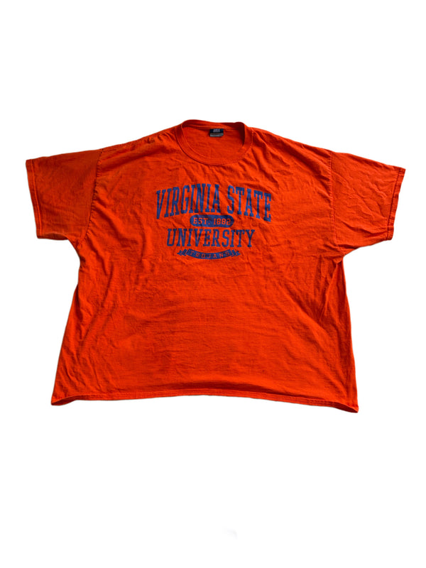 MV SPORT VIRGINIA STATE UNIVERSITY TROJANS COLLEGIATE LETTERING SHIRT