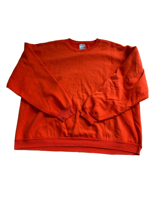 Y2K VIBRANT ORANGE JERZEES BLANK CREWNECK