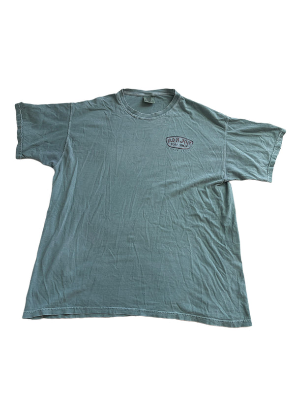 GREEN RON JON SURF MYRTLE BEACH SHOP DISTRESSED GRAPHIC SHIRT