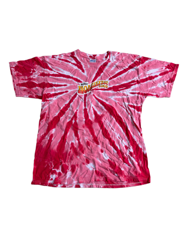 VINTAGE 2009 WAWA HOAGIEFEST GRAPHIC PINK TIE DYE SHIRT