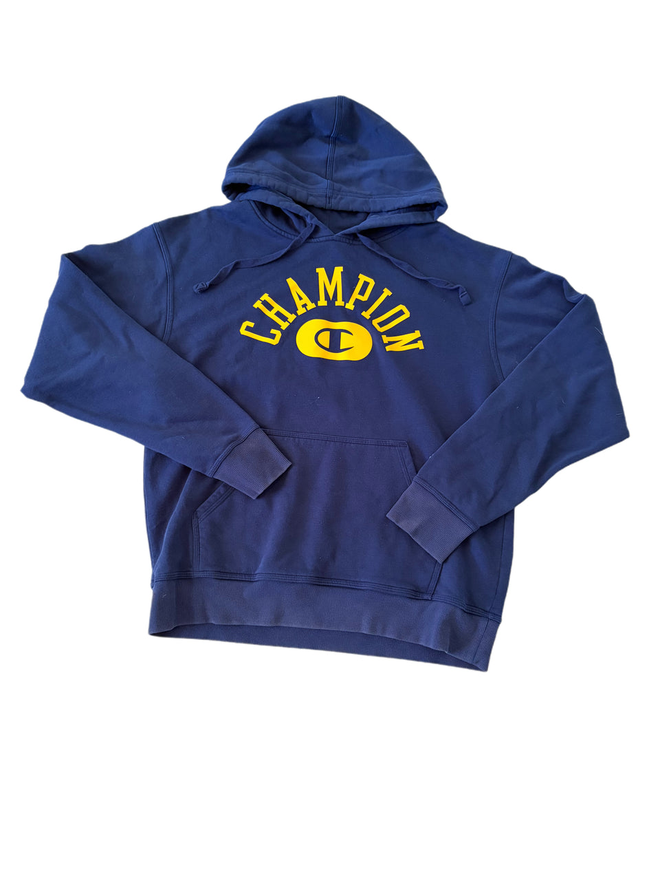 CHAMPION VARSITY VINTAGE BLUE WASH HOODIE