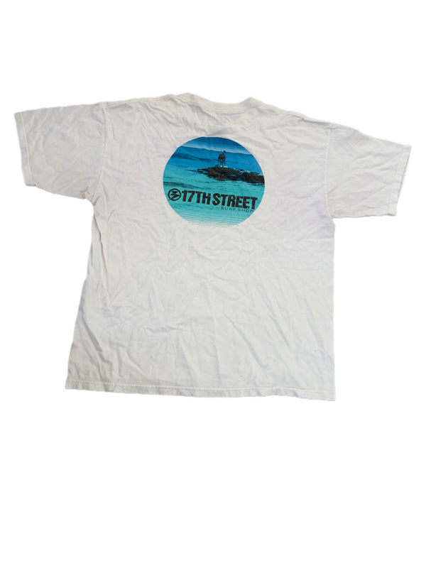 17TH STREET SURF SHOP NAVY BLUE BEACH GRAPHIC SHIRT