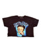 BLACK BETTY BOOP AIRBRUSH STYLE WINKING CHARACTER CROP TOP