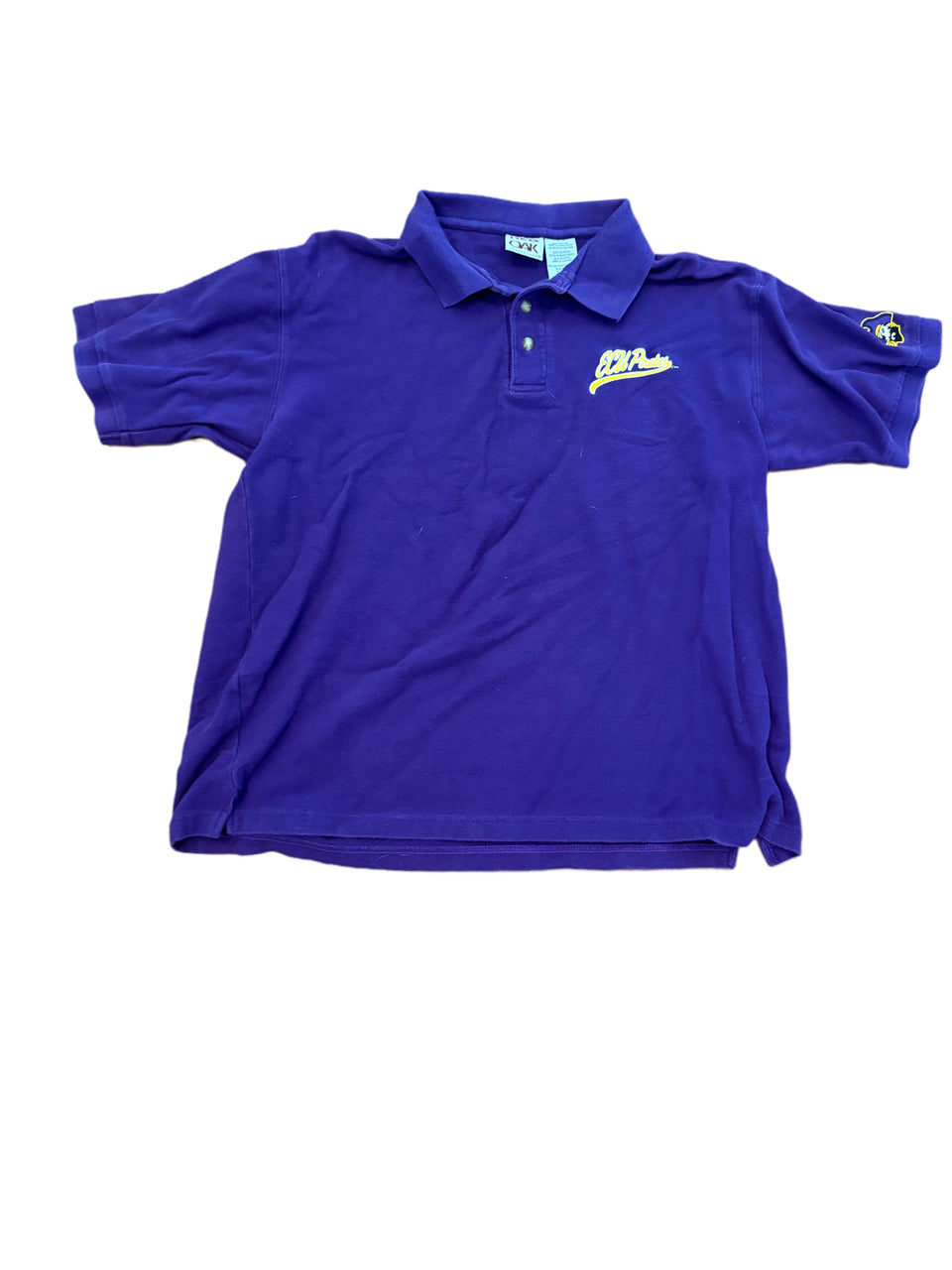 RED OAK PURPLE ECU PIRATES EMBROIDERED POLO