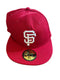 RED NEW ERA 59FIFTY SAN FRANCISCO GIANTS 7 5/8 FITTED HAT
