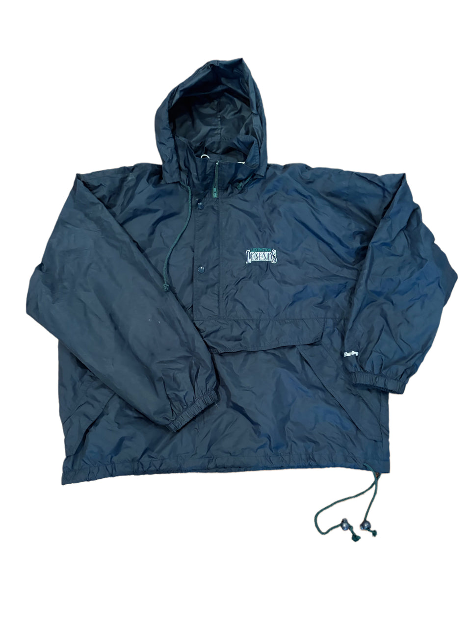 RETRO RAWLINGS NAVY BLUE LEXINGTON LEGENDS QUARTER BUTTON POUCH WINDBREAKER JACKET