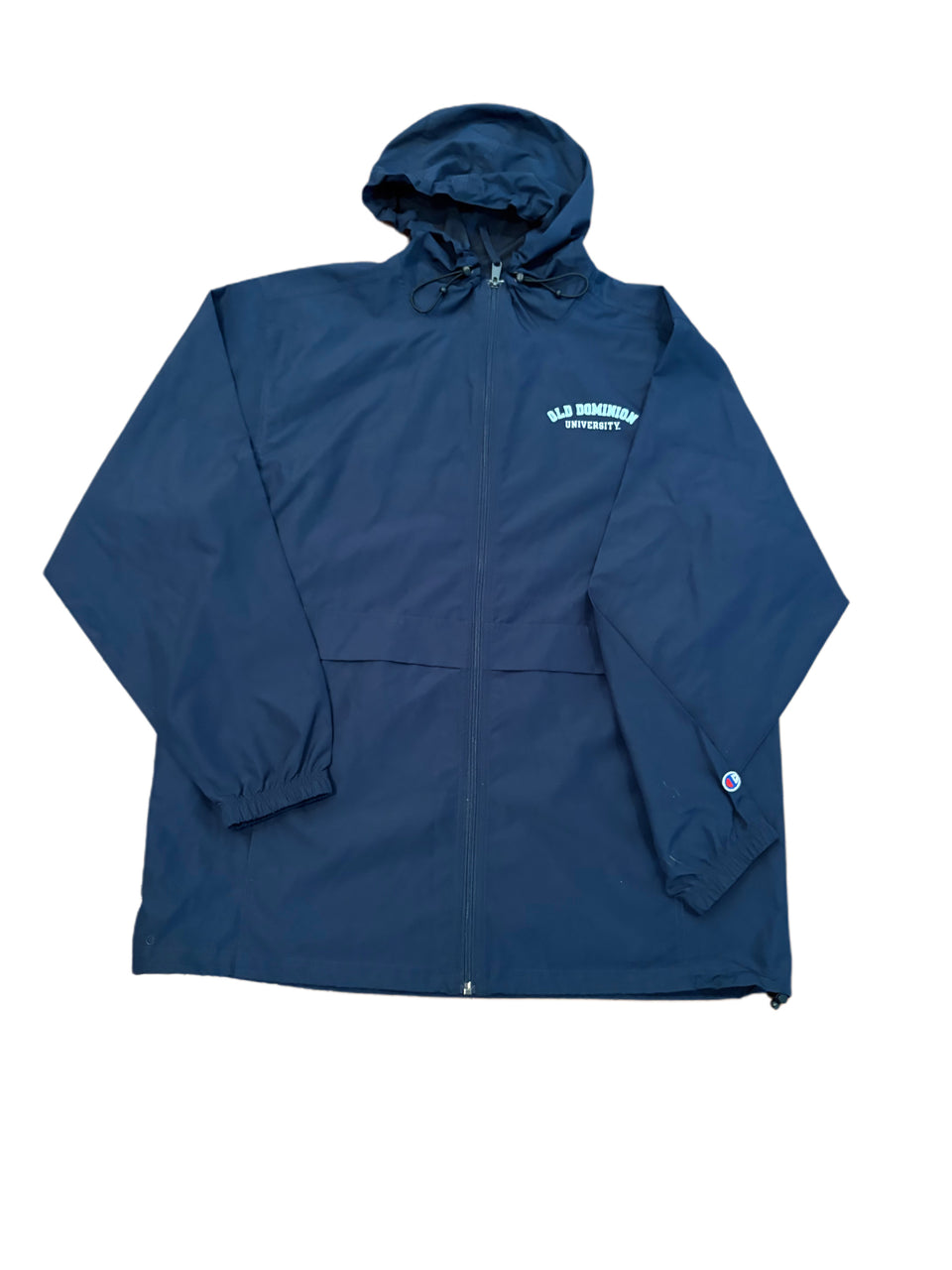 CHAMPION NAVY BLUE OLD DOMINION UNIVERSITY FULL ZIP WINDBREAKER JACKET