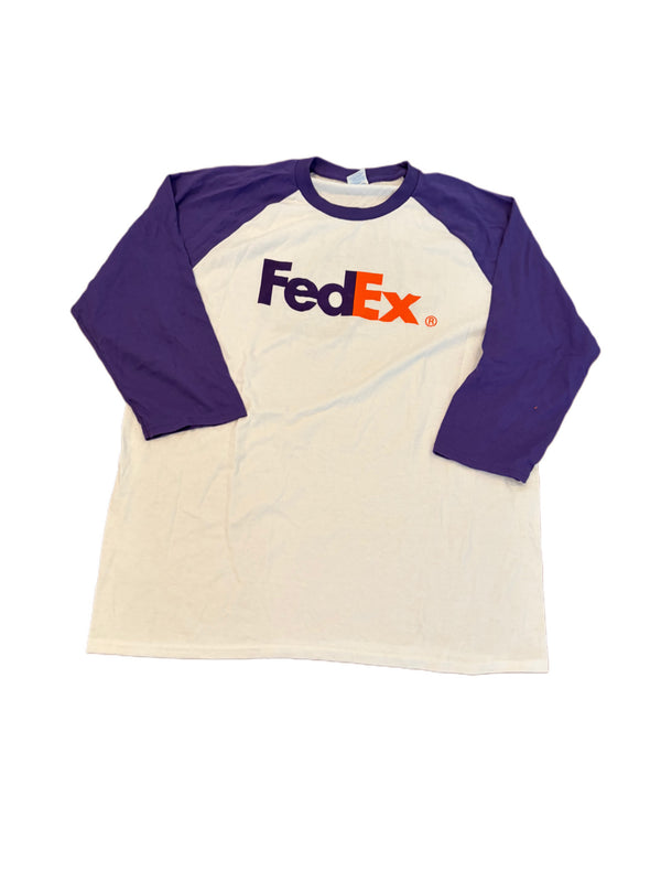 VINTAGE PORT & COMPANY RAGLAN FEDEX GRAPHIC SHIRT