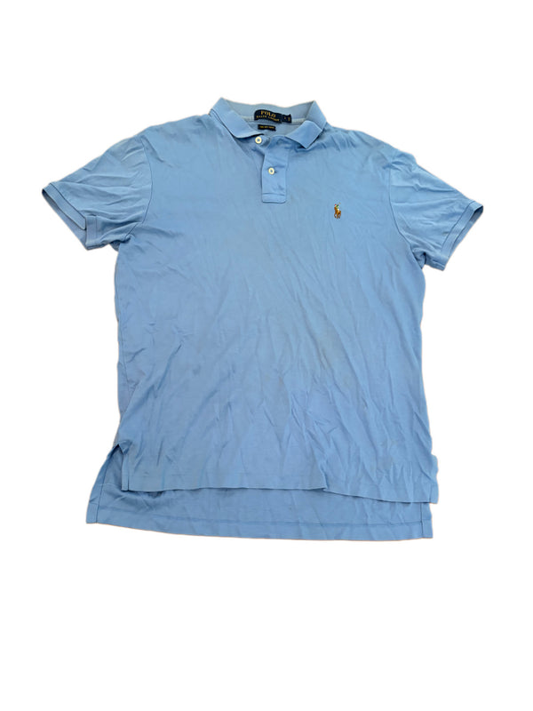 LIGHT BLUE POLO RALPH LAUREN PIMA SOFT TOUCH POLO