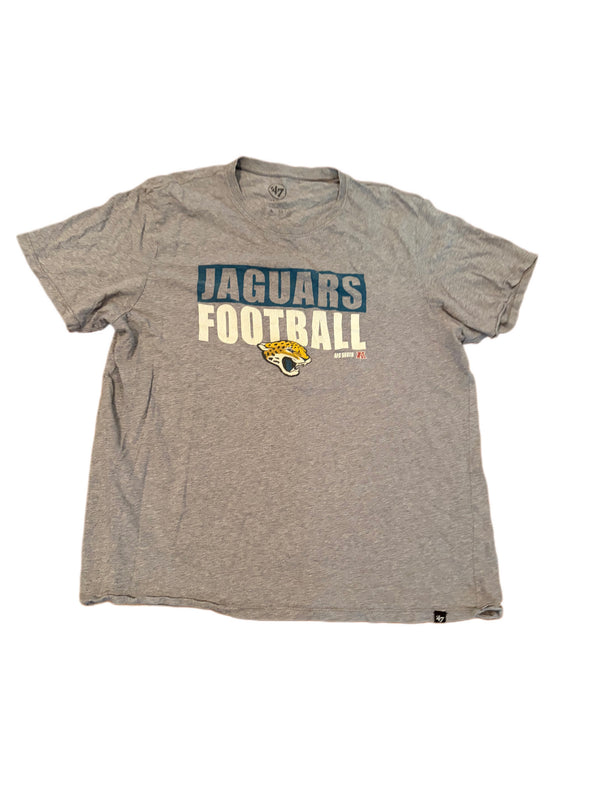 '47 BRAND GREY JACKSONVILLE JAGUARS AFC SOUTH FOOTBALL GRAPHIC SHIRT