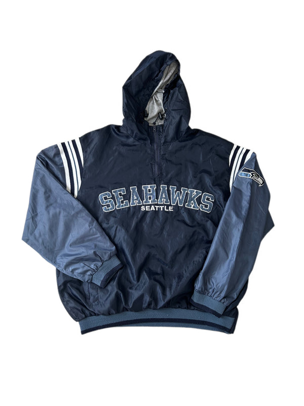 SEATTLE SEAHAWKS NFL TEAM APPAREL 1/4 ZIP PULLOVER