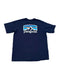 PATAGONIA MENS MOUNTAIN GRAPHIC SHORT SLEEVE SHIRT NAVY BLUE
