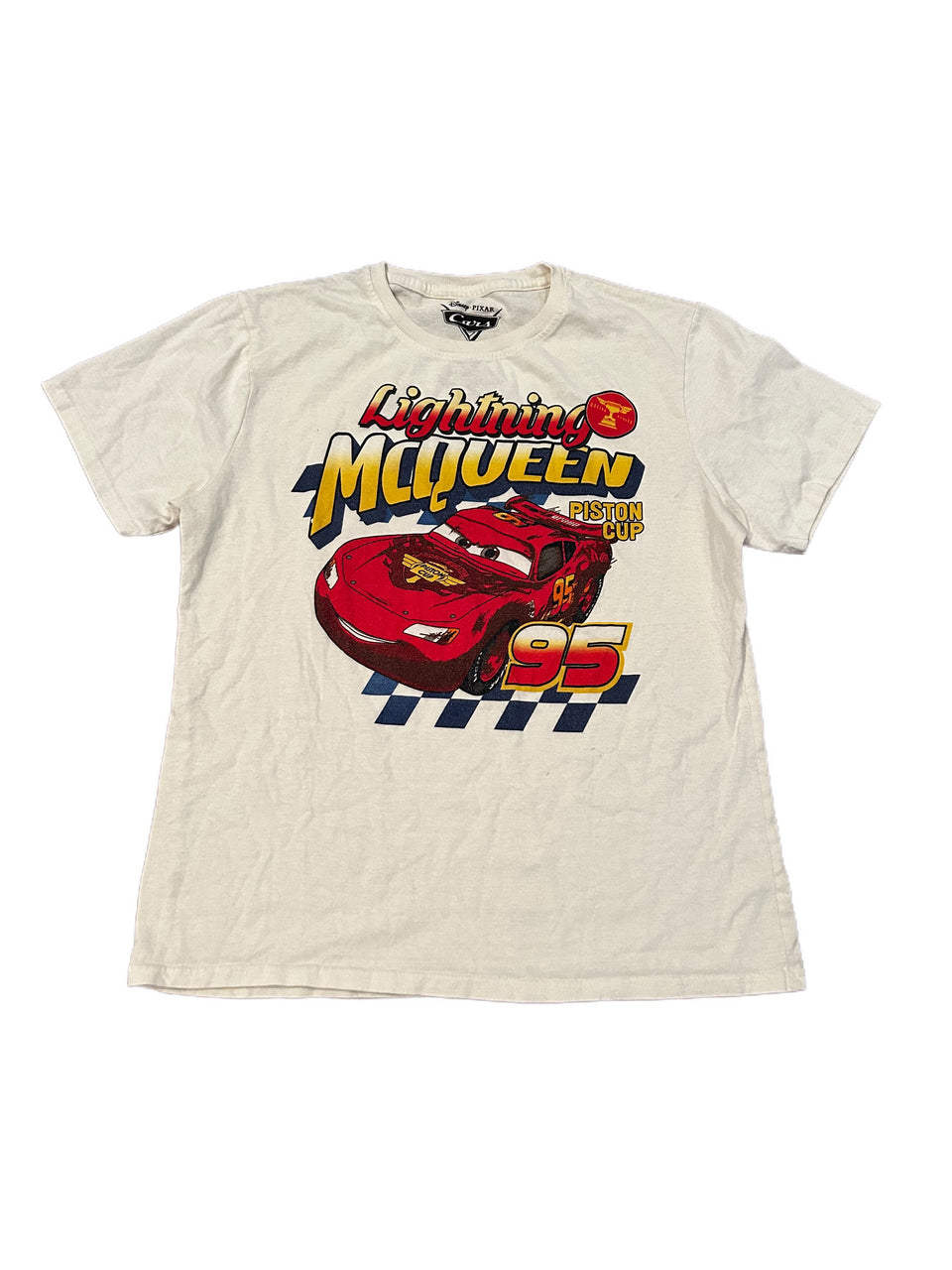 DISNEY PIXAR CARS LIGHTNING MCQUEEN GRAPHIC PISTON CUP SHIRT