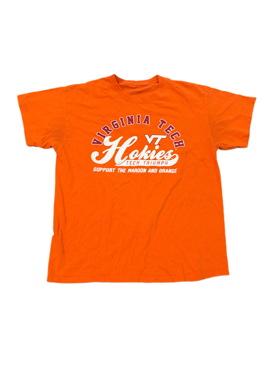 ORANGE VIRGINIA TECH HOKIES TECH TRIUMPH GRAPHIC SHIRT