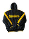 PITTSBURGH STEELERS LOGO BLACK FULL ZIP EMBROIDERED