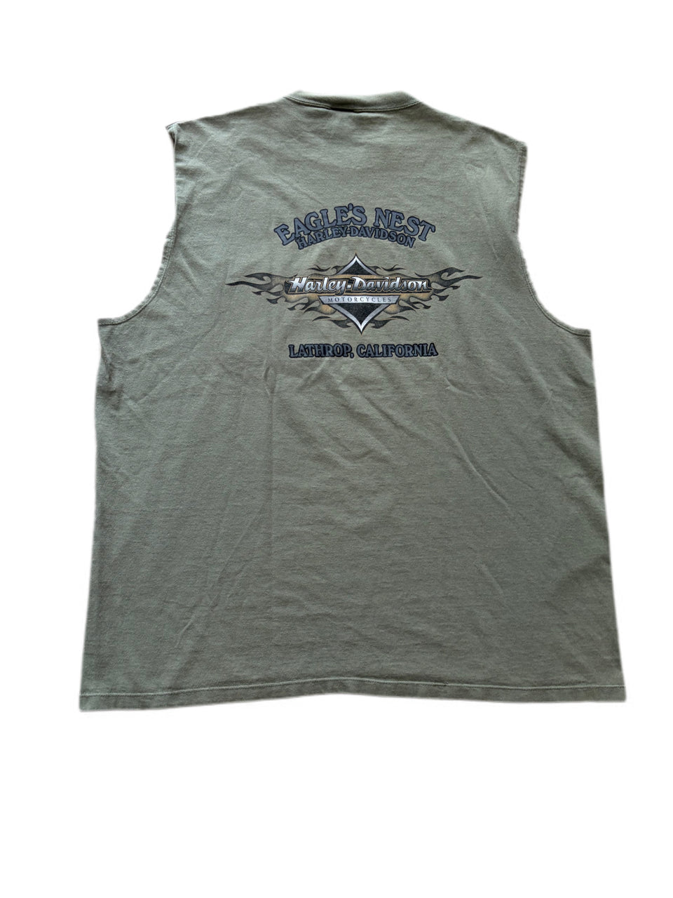 RETRO HARLEY DAVIDSON WORK SUCKS LETS RIDE WEST COAST SLEEVELESS TEE