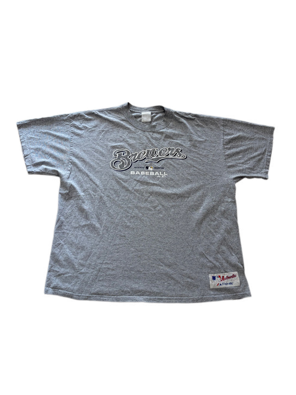 RETRO MAJESTIC AUTHENTICS MILWAUKEE BREWERS BASEBALL TEE
