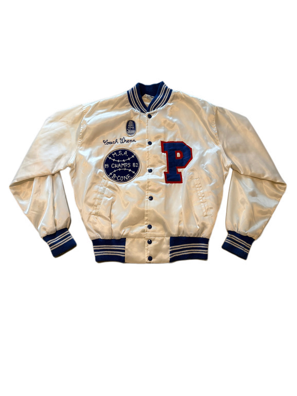 VINTAGE PATTERSON BASEBALL COACH WRENN MSA CHAMPS VARSITY JACKET