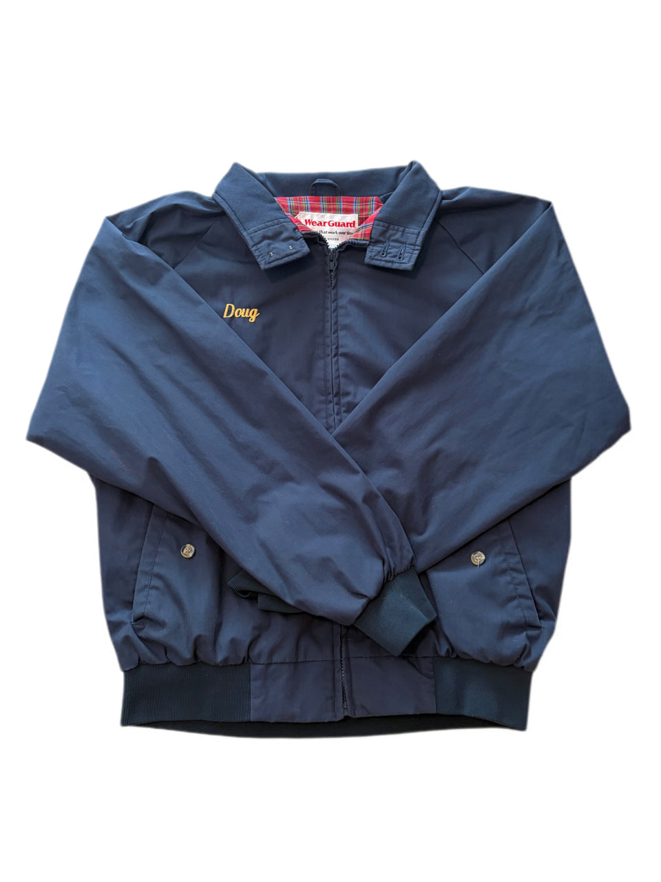 VINTAGE WEAR GUARD FLEECE LINED BOMBER JACKET