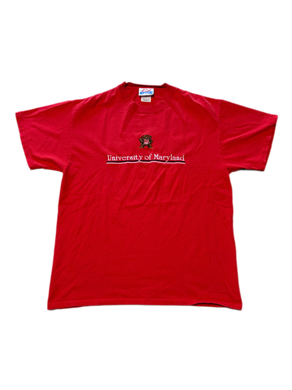 VINTAGE SPIKE SPORTS RED UNIVERSITY OF MARYLAND TERRAPINS SHIRT