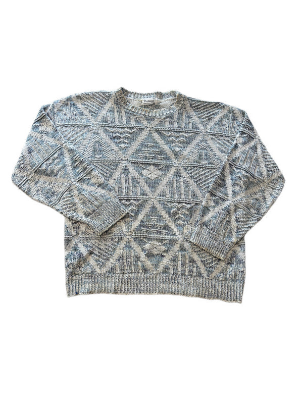 VINTAGE PROTEGE GEOMETRIC CABLE KNIT SWEATER