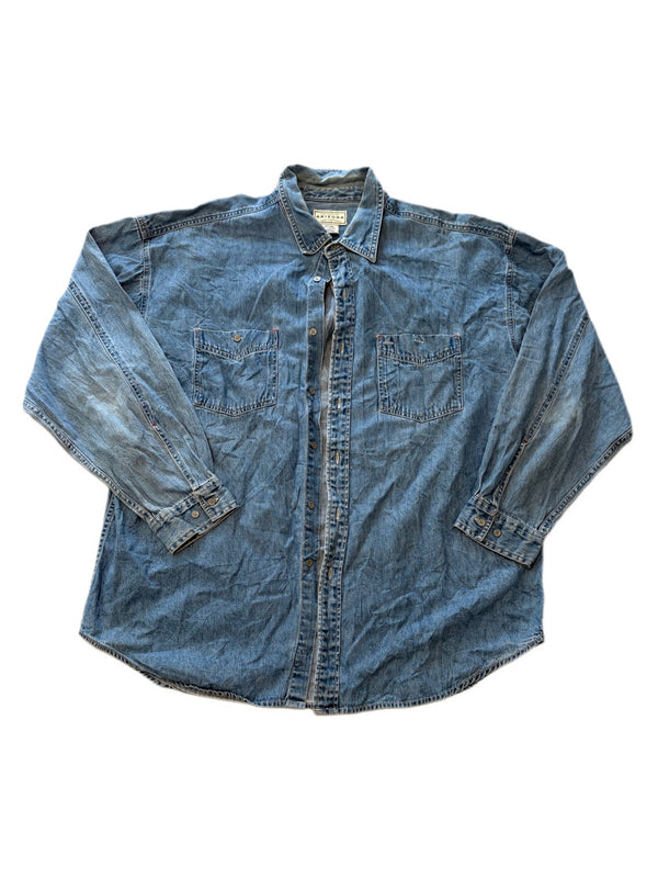 VINTAGE ARIZONA JEAN COMPANY DENIM BUTTON DOWN SHIRT