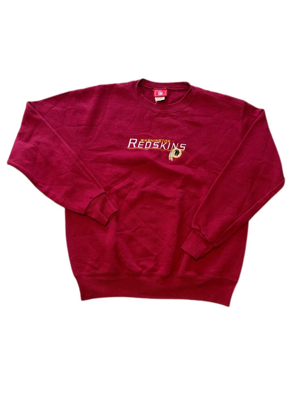VINTAGE NFL WASHINGTON REDSKINS EMBROIDERED LOGO PULLOVER CREWNECK