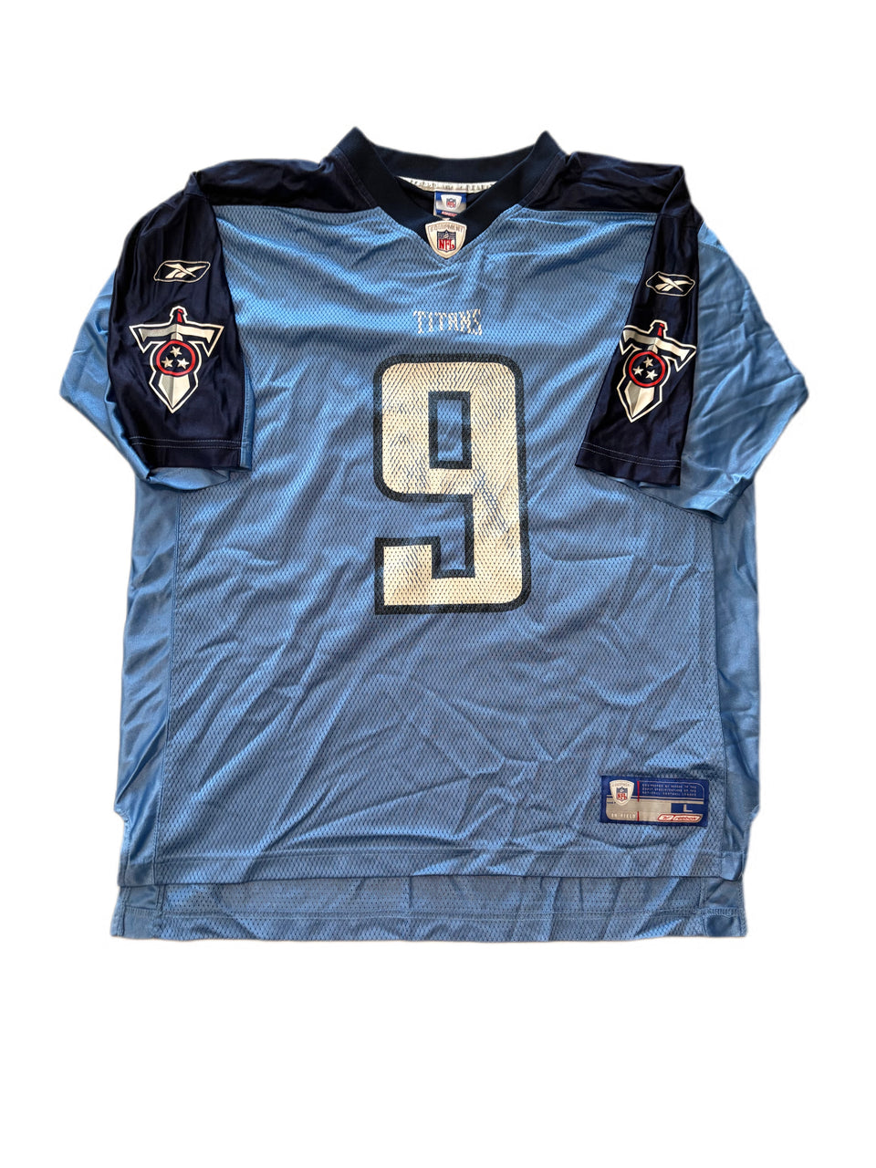 .VINTAGE REEBOK AUTHENTIC NFL TENNESSEE TITANS STEVE MCNAIR #9 JERSEY