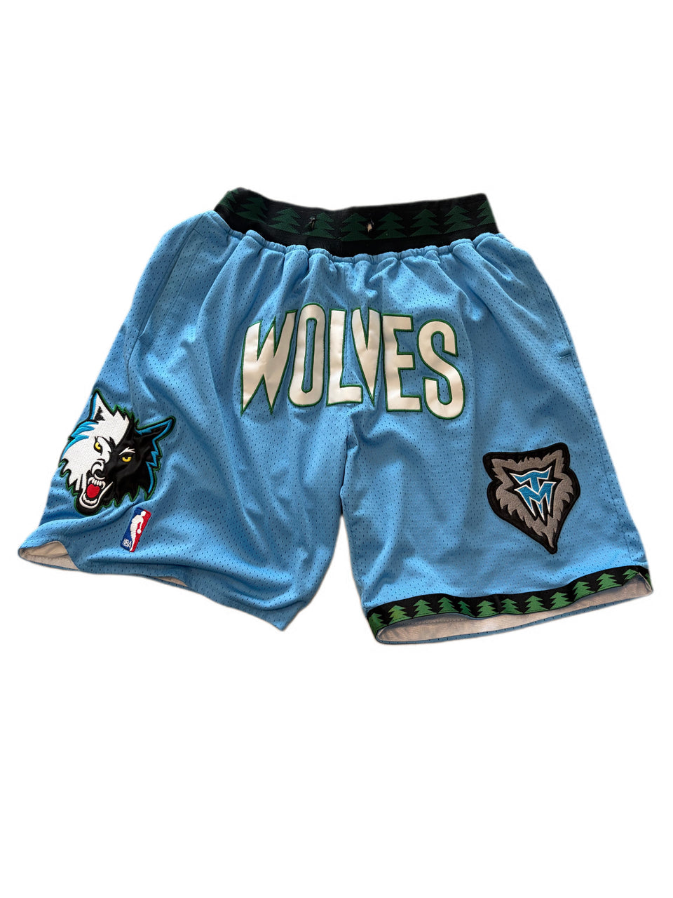 MINNESOTA TIMBERWOLVES JUST DON LIGHT BLUE BASKETBALL SHORTS