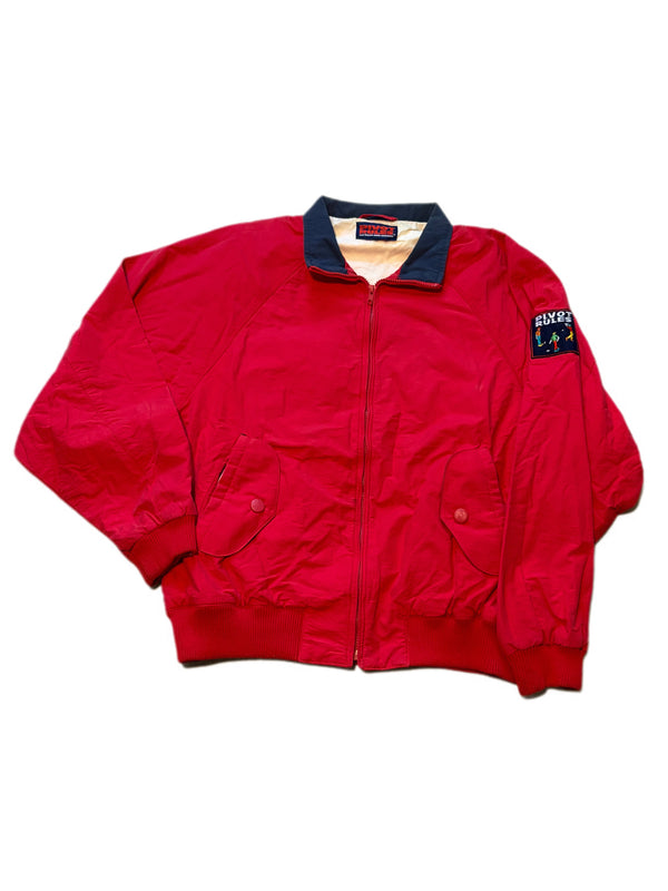 VINTAGE PIVOT RULES GRAPHIC SIDE PATCH WINDBREAKER JACKET