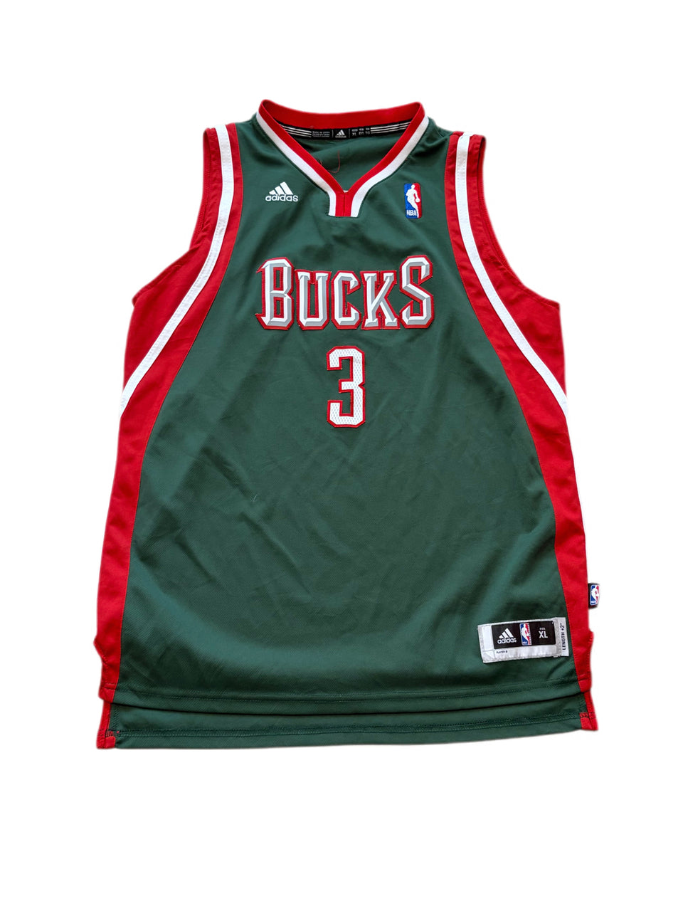 MILWAUKEE BUCKS ADIDAS BRANDON JENNINGS #3 BASKETBALL JERSEY