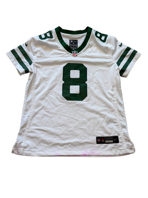 NIKE AARON RODGERS #8 COLOR RUSH ON FIELD NEW YORK JETS WHITE JERSEY