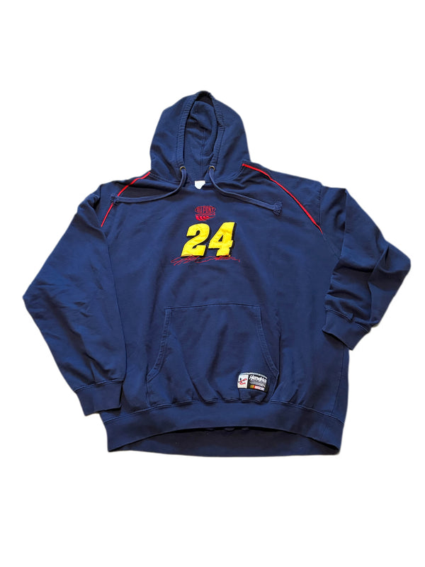 VINTAGE CHASE AUTHENTICS JEFF GORDON #24 SPELL OUT STITCHED FADED HOODIE