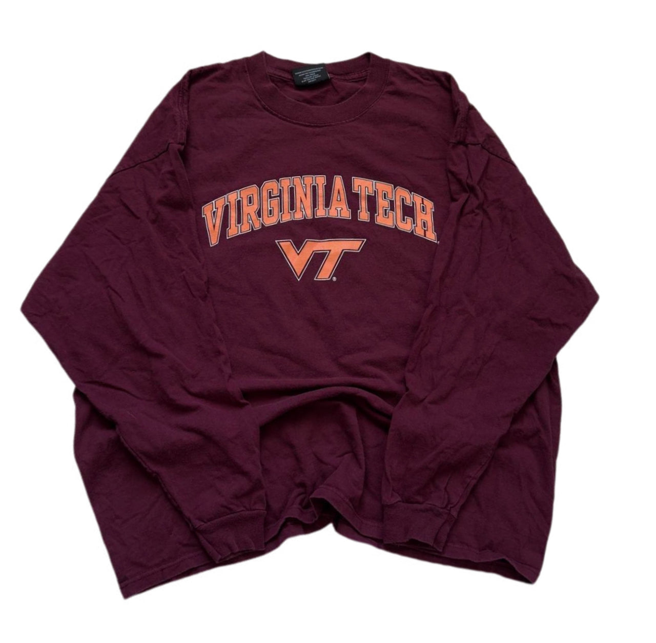 BURGUNDY VIRGINIA TECH LONG SLEEVE SHIRT