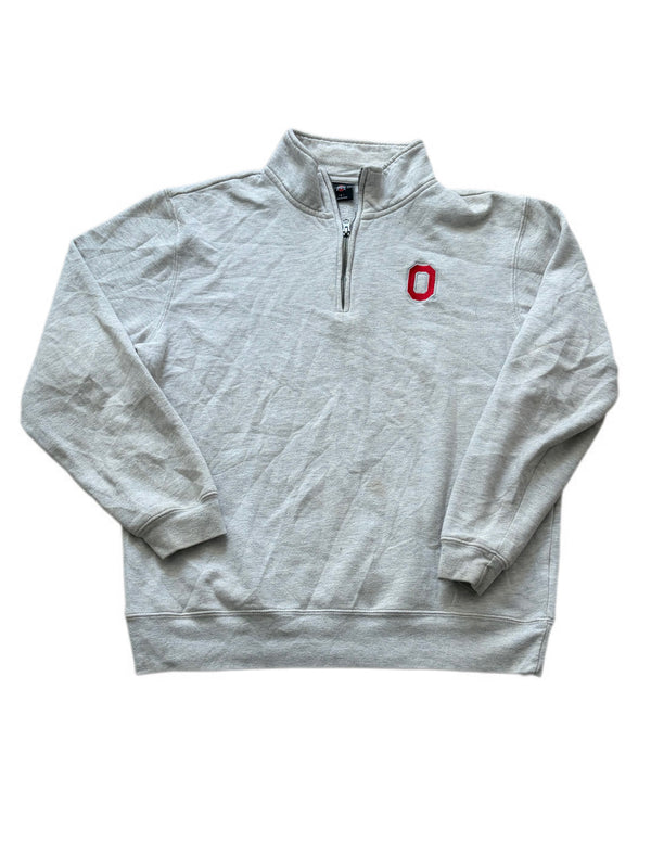 OHIO STATE SCARLET AND GREY QUARTER ZIP PULLOVER