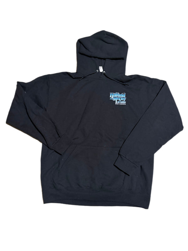 VINTAGE JERZEES HATFIELD MCCOY TRAILS WEST VIRGINIA BLACK HOODIE