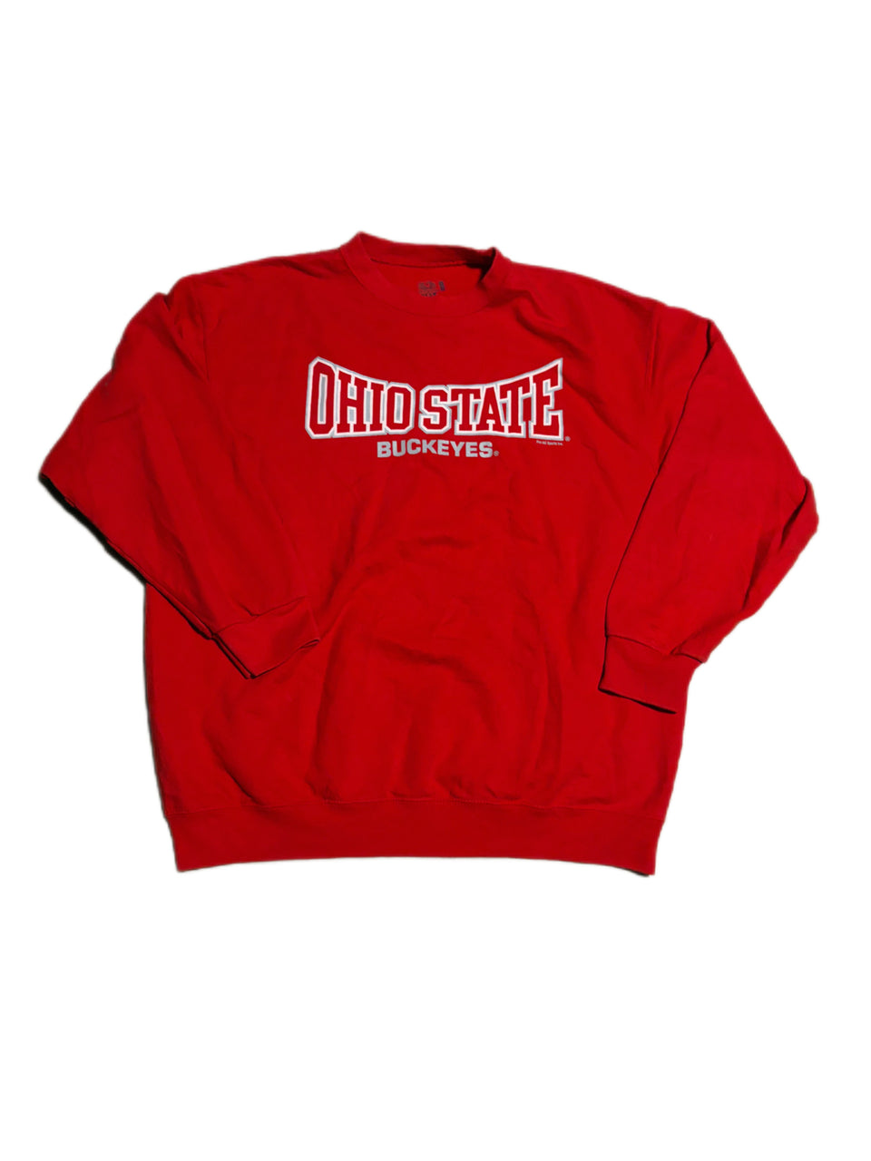 FRUIT OF THE LOOM OHIO STATE BUCKEYES RED PULLOVER SWEATER