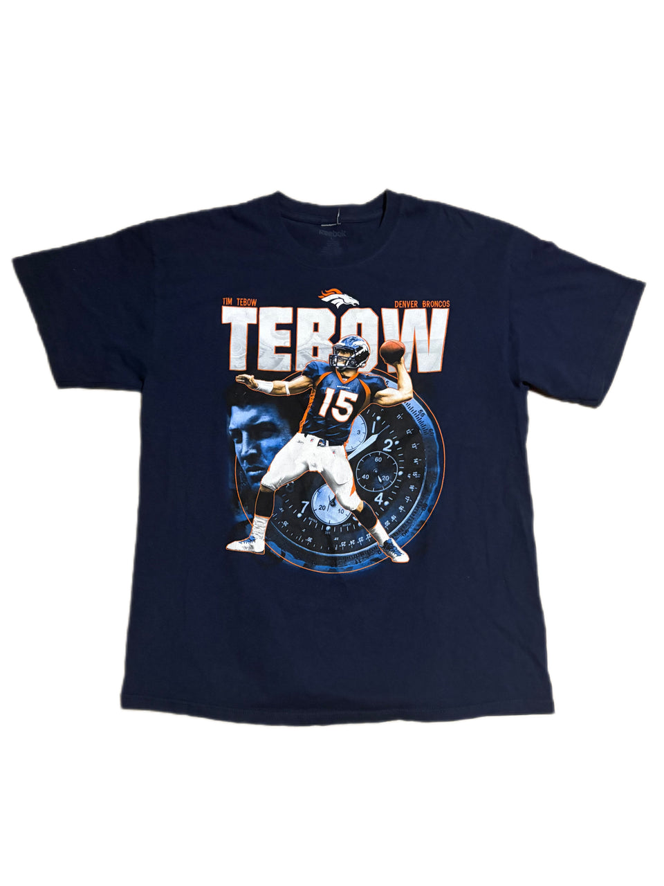 REEBOK TIM TEBOW #15 DENVER BRONCOS GRAPHIC TEE