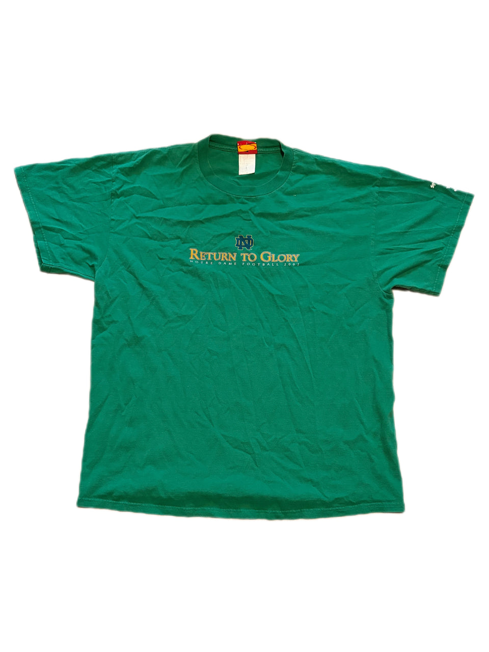 2002 NOTRE DAME FOOTBALL RETURN TO GLORY GRAPHIC TEE