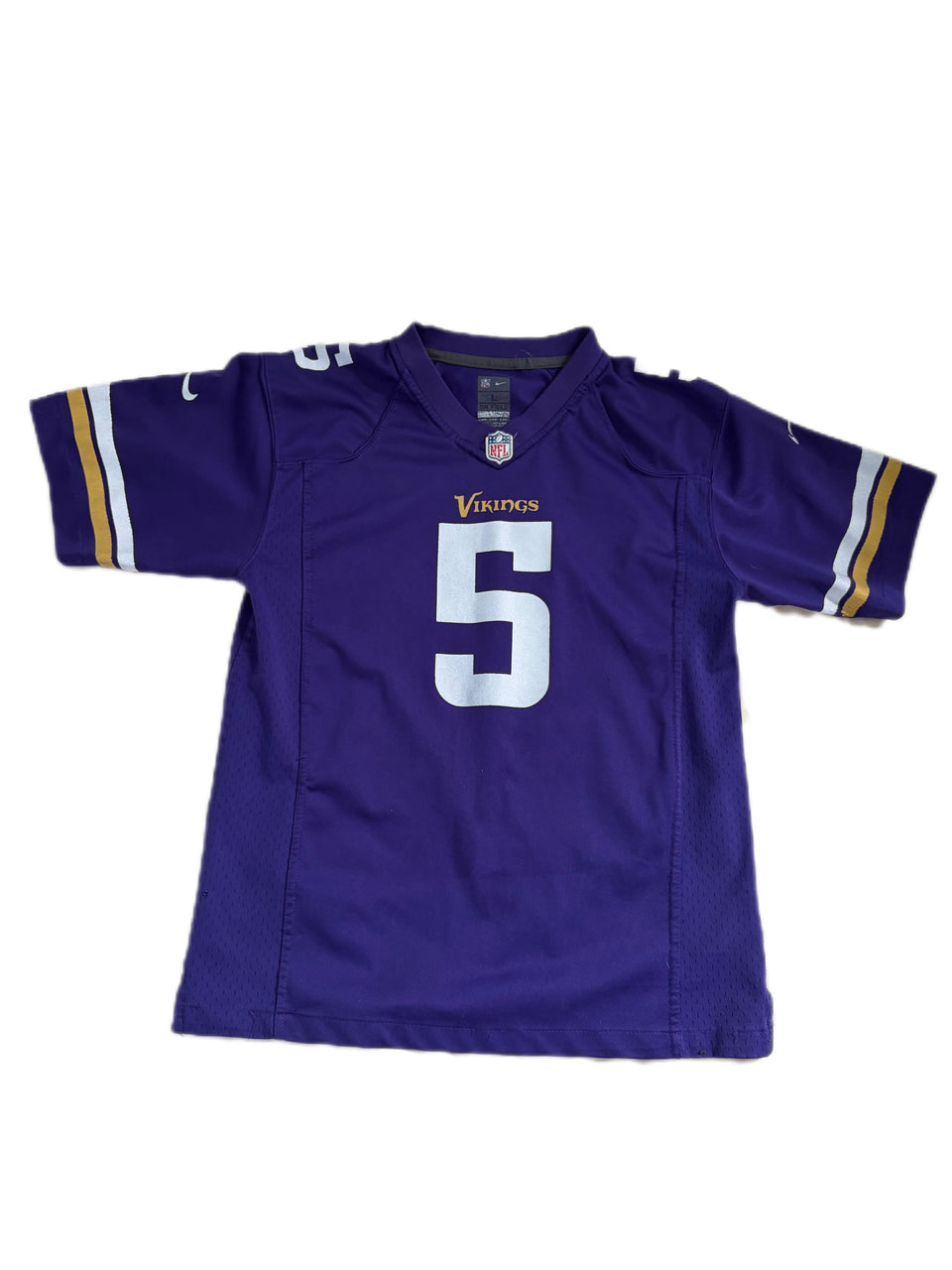 NIKE MINNESOTA VIKINGS TEDDY BRIDGEWATER #5 PURPLE JERSEY