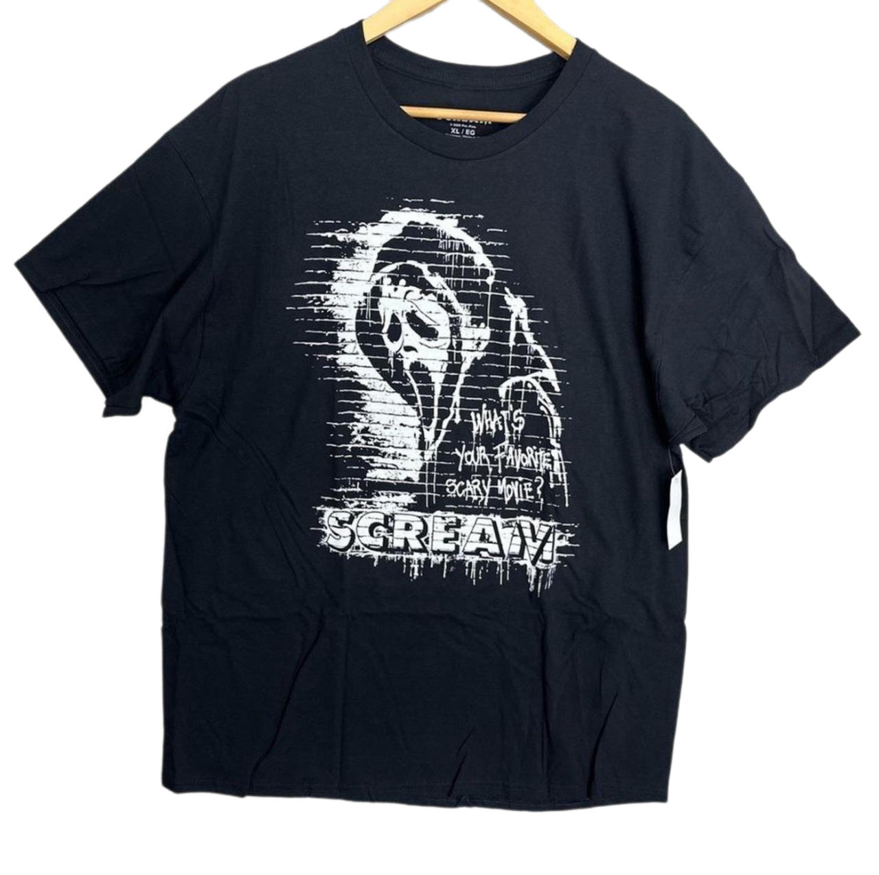 NEW SCREAM GHOST FACE WHATS YOUR FAVORITE SCARY MOVIE TEE