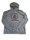 VOLCOM HEATHER GREY WITH BURGUNDY EMBLEM HOODIE