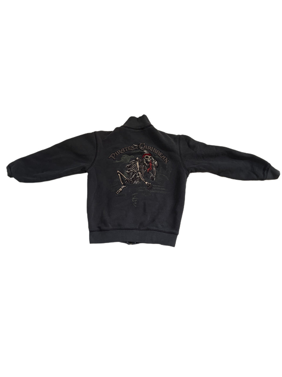 PIRATES OF THE CARIBBEAN KIDS EMBROIDERED LOGO FULL ZIP CREWNECK