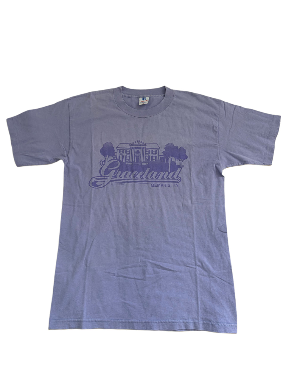 VINTAGE GRACELAND MEMPHIS ELVIS PURPLE SINGLE STITCH SHIRT