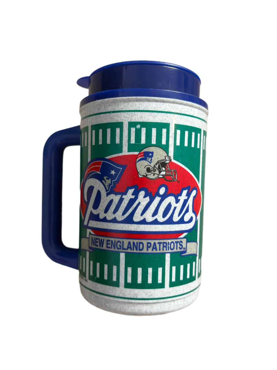 VINTAGE 1995 NEW ENGLAND PATRIOTS FOXBORO STADIUM FAN TRAVEL SCHEDULE MUG