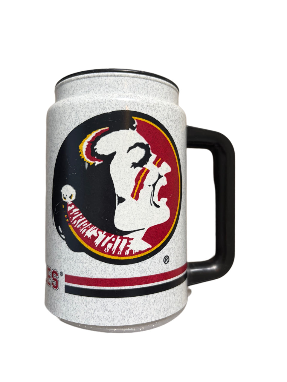 VINTAGE FLORIDA STATE SEMINOLES TRAVEL PLASTIC MUG CUP