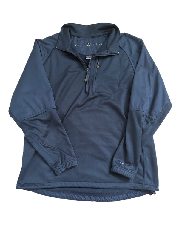 NIKE GOLF BLUE THERMA FIT QUARTER ZIP PULLOVER