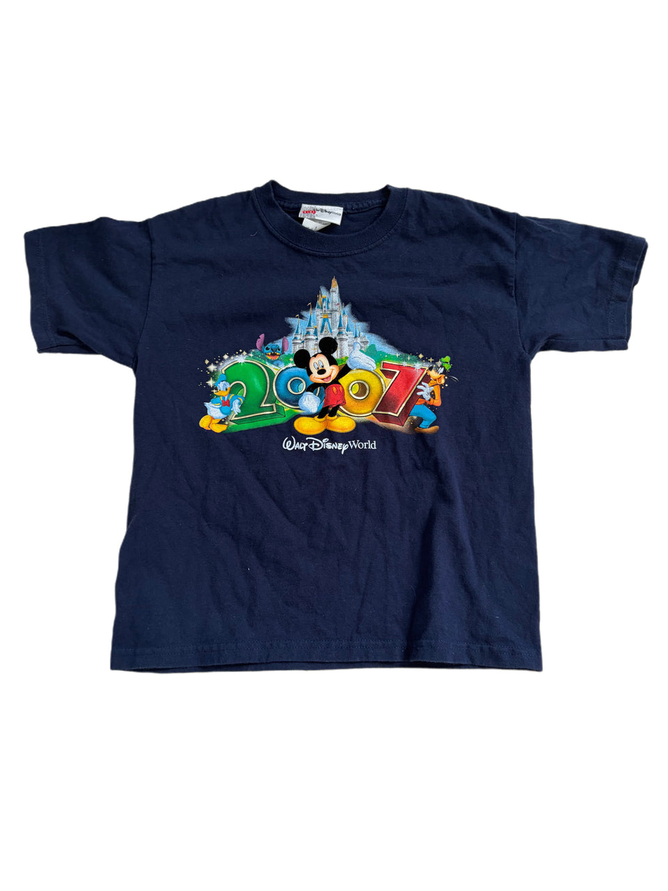 YOUTH WALT DISNEY WORLD 2007 MICKEY CASTLE GRAPHIC SHIRT